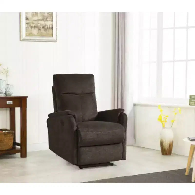 Reclining Chair Made of Polyester, Featuring Simple Operation, Ideal for Living and Bedroom Use.
