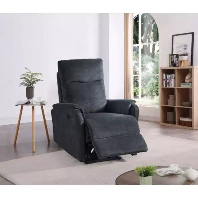 Reclining Chair Made of Polyester, Featuring Simple Operation, Ideal for Living and Bedroom Use.