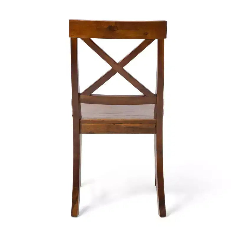 Christopher Knight Home Bostwick Farmhouse Acacia Wood Dining Chairs (Set of 2), Rich Mahogany