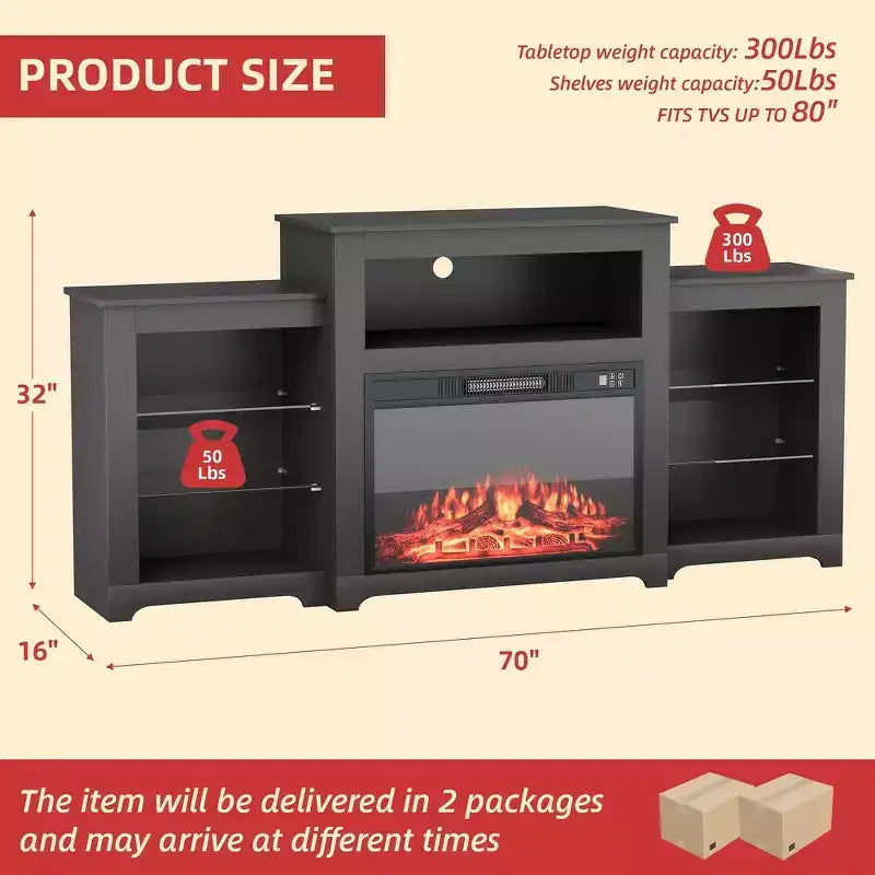 EROMMY 32 TV Stand for TVs up to 80