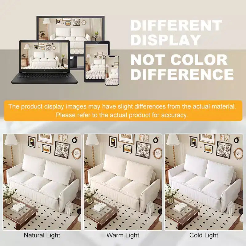 GDFStudio Zero Convertible 3-Seat 70.9 Velvet Upholstered Full Size Sofa Bed