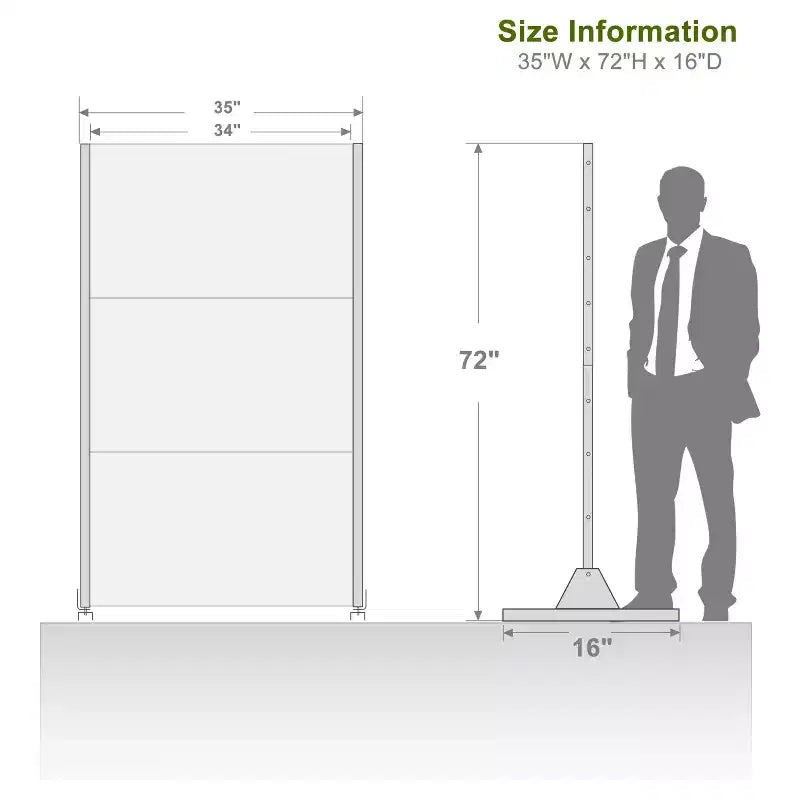 Compact Fishbone Black Galvanized Steel Panel | 183H x 90W x 40D cm