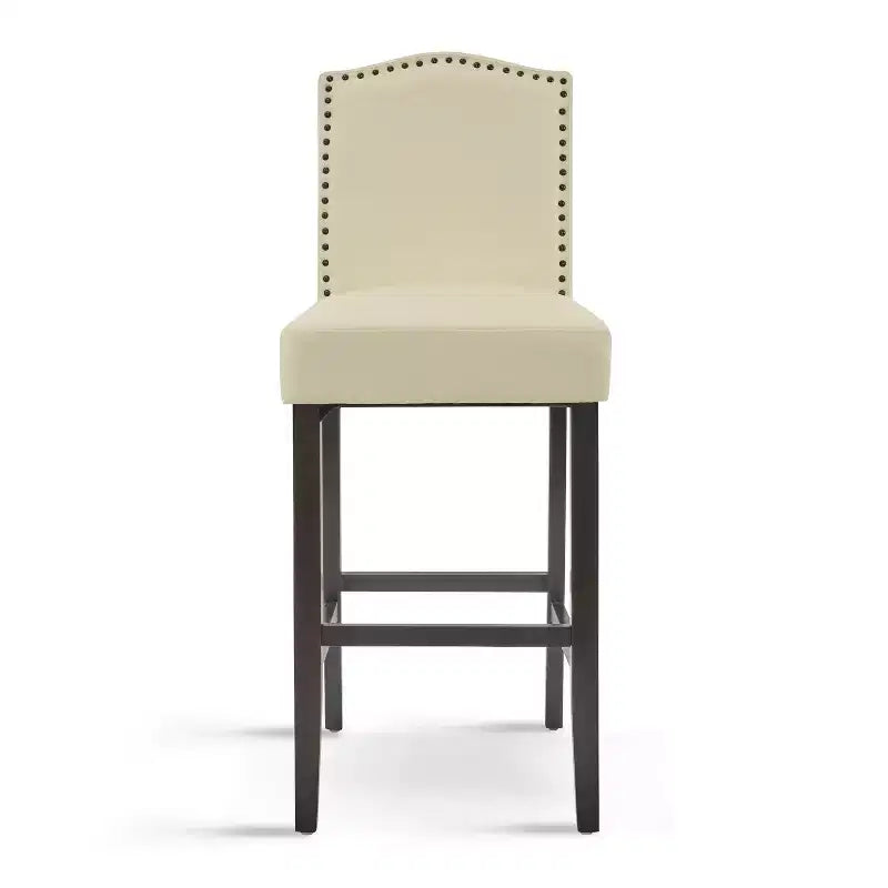 Christopher Knight Home Olaf 30 Contemporary Rubberwood Upholstered Barstools (Set of 2)