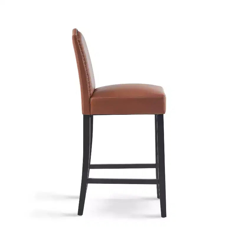 Christopher Knight Home Olaf 30 Contemporary Rubberwood Upholstered Barstools (Set of 2)