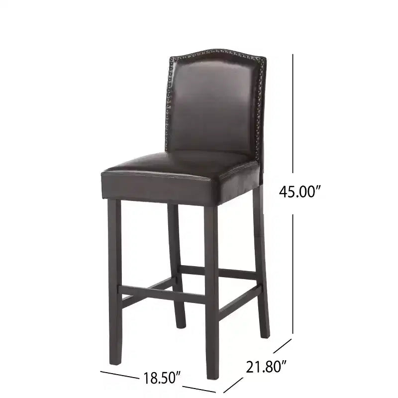Christopher Knight Home Olaf 30 Contemporary Rubberwood Upholstered Barstools (Set of 2)