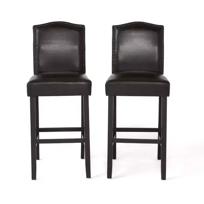 Christopher Knight Home Olaf 30 Contemporary Rubberwood Upholstered Barstools (Set of 2)