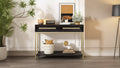 45.5W Console Table, Entryway Table with Two Drawers, Retro Hallway Table with Striking Geometric Design - ModernLuxe
