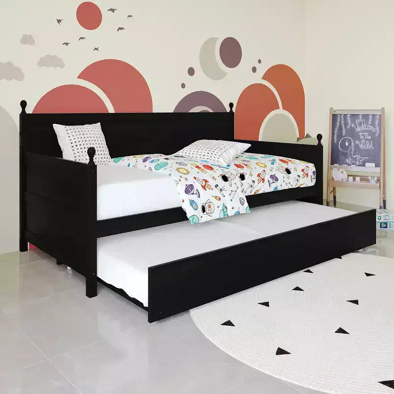 ChaletPosh Twin Size Wooden Daybed with Trundle