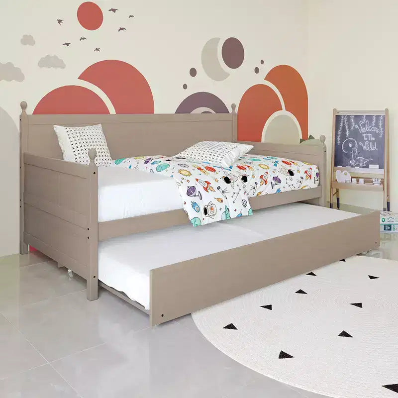 ChaletPosh Twin Size Wooden Daybed with Trundle