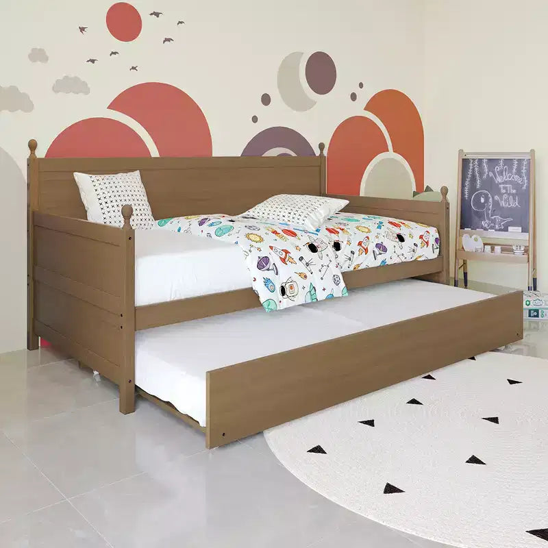 ChaletPosh Twin Size Wooden Daybed with Trundle