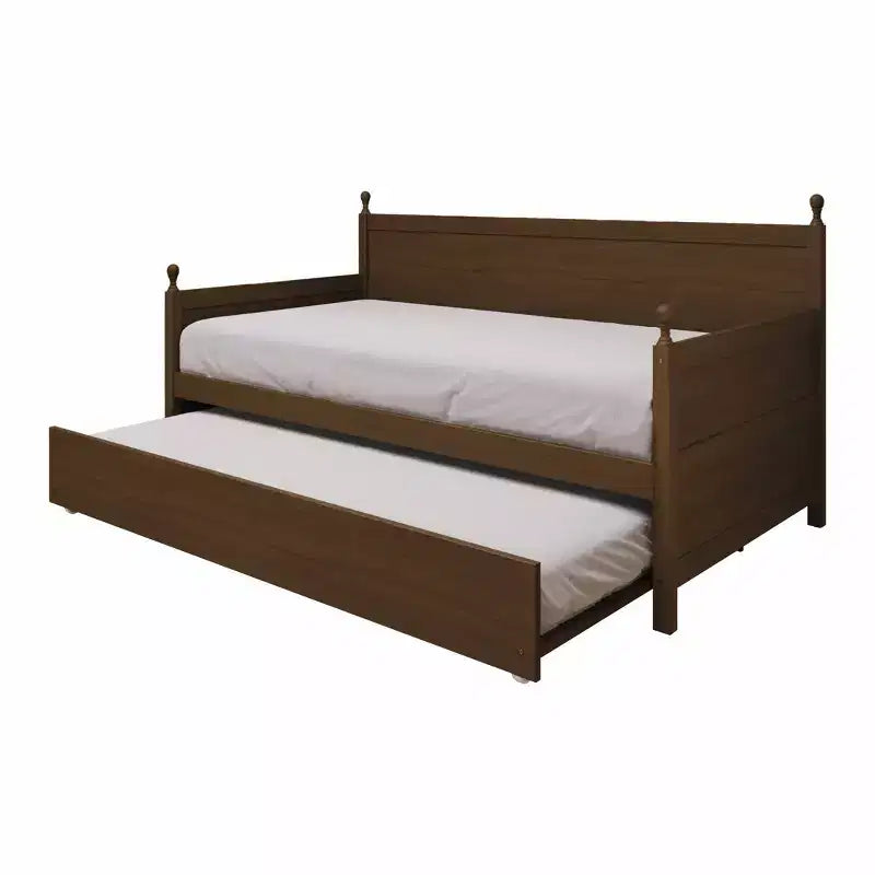 ChaletPosh Twin Size Wooden Daybed with Trundle