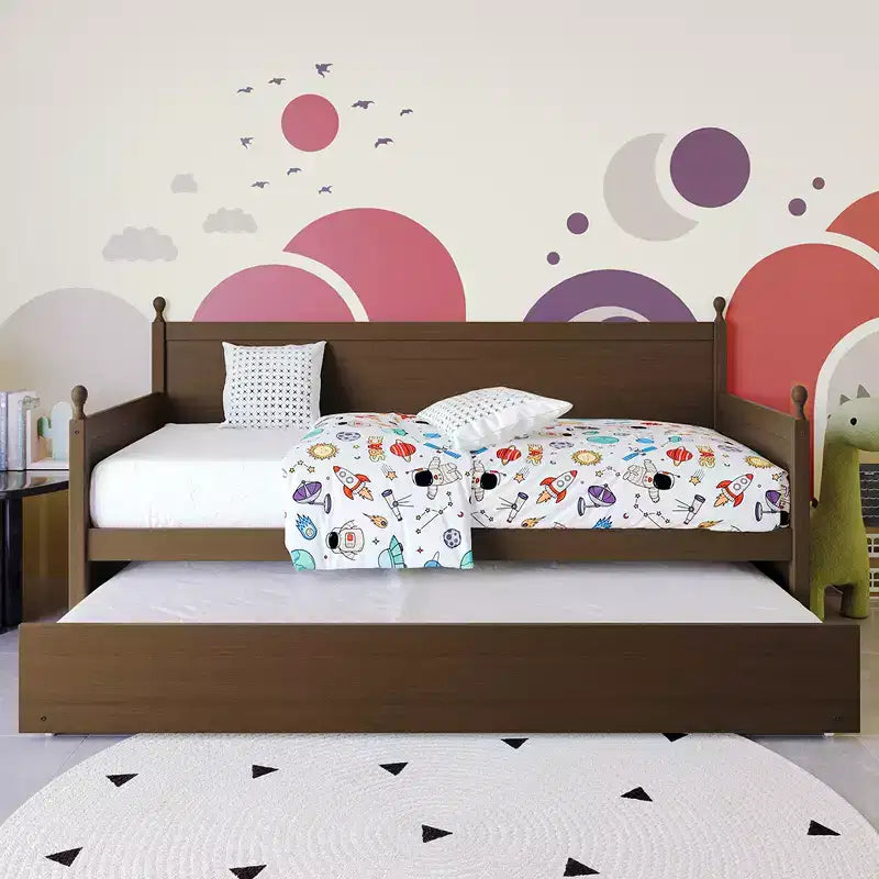 ChaletPosh Twin Size Wooden Daybed with Trundle