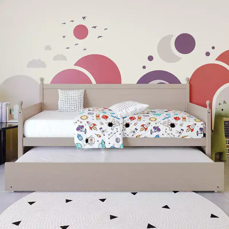 ChaletPosh Twin Size Wooden Daybed with Trundle