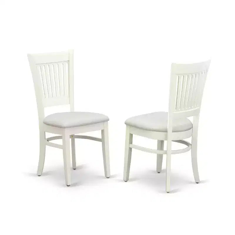 HomeStock Linen White Dining Set Modern Style 10017