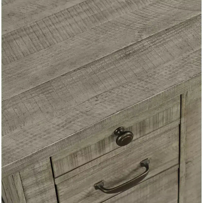 Tavolino da salotto Telluride Rustic Farmhouse in legno massello con ricarica USB