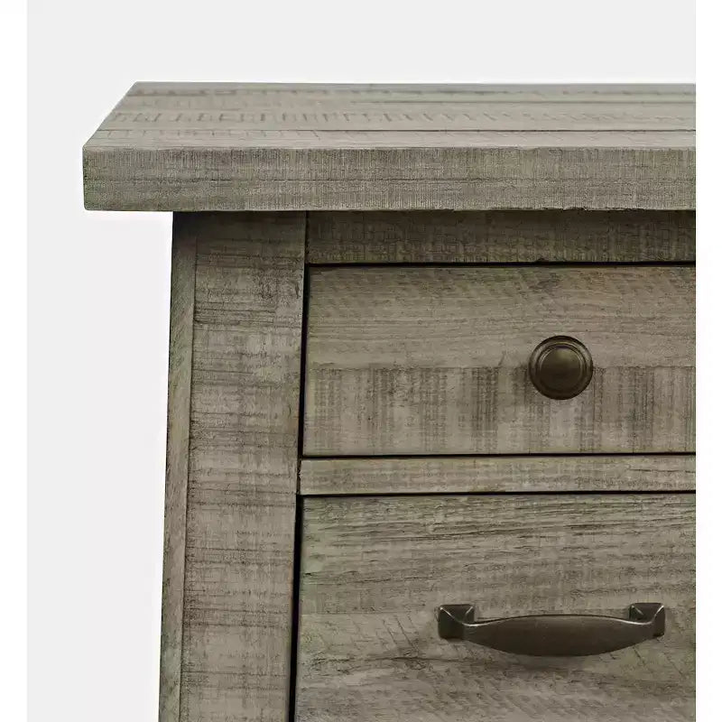 Tavolino da salotto Telluride Rustic Farmhouse in legno massello con ricarica USB