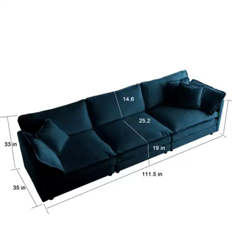Oversized Modular Sofa: L-Shape, Reversible Ottoman, Comfy Upholstery