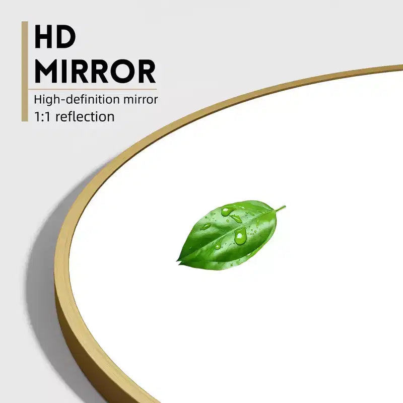 Aluminum Alloy Thin Edge Right Angle Arch-shaped Gold Hanging Mirror 96*66*2.8cm (Double-Sided Installation)