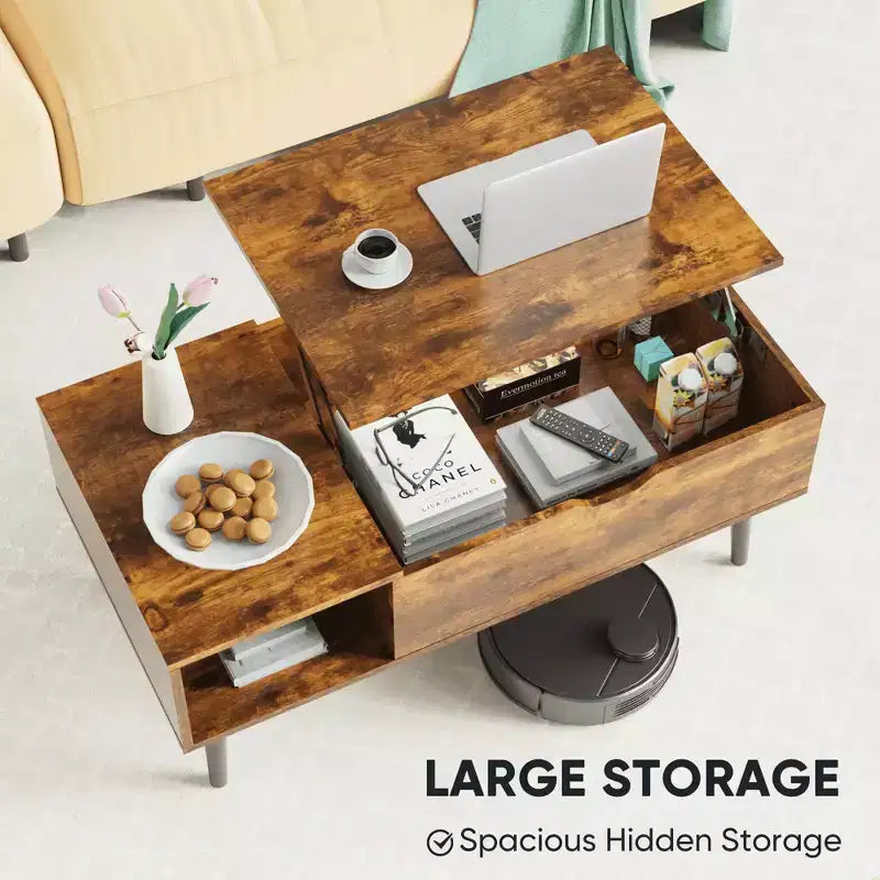 MAYEERTY Coffee Table - Lift Tabletop with Storage for Living Room