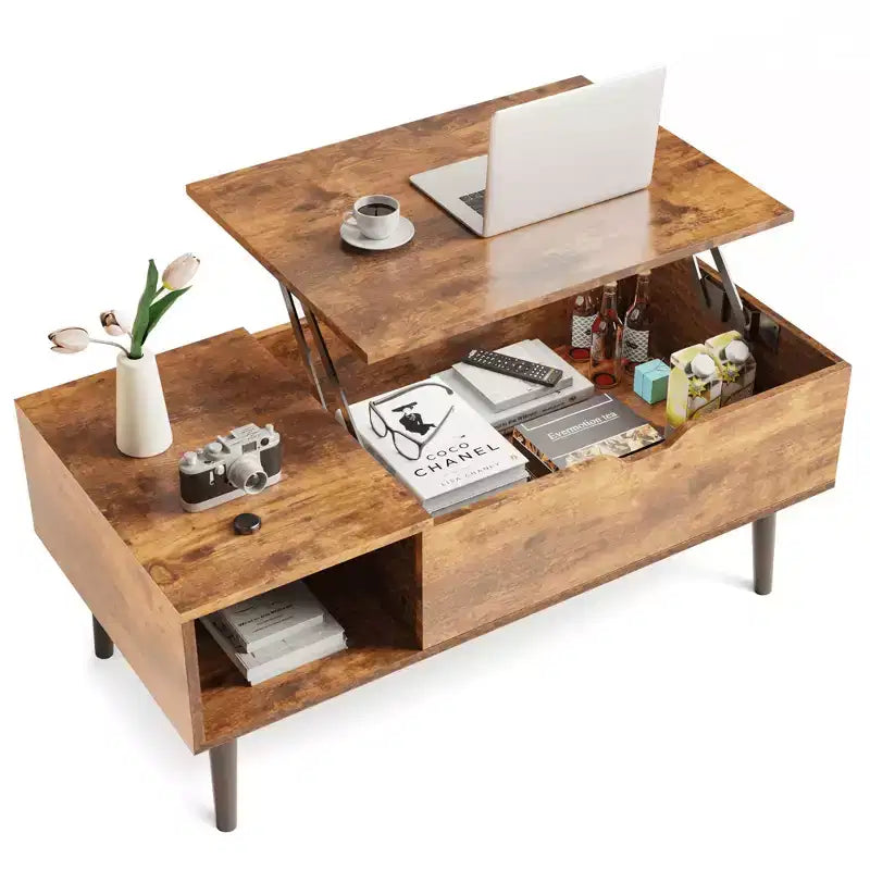 MAYEERTY Coffee Table - Lift Tabletop with Storage for Living Room