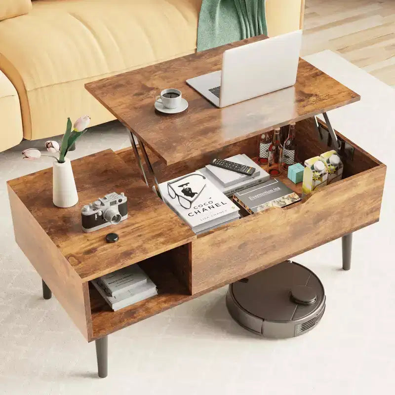 MAYEERTY Coffee Table - Lift Tabletop with Storage for Living Room