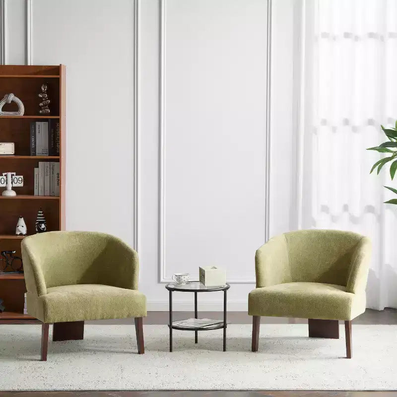 Christopher Knight Home Carla Mid-Century Modern Upholstered Accent Chair with Curved Back (Set of 2