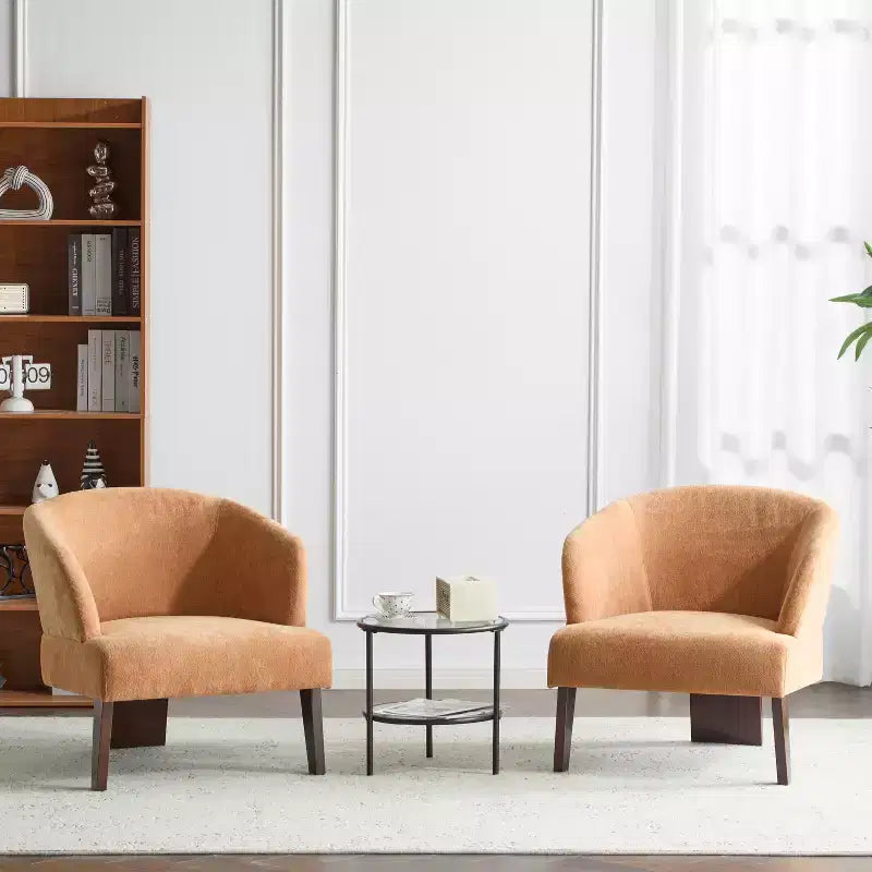 Christopher Knight Home Carla Mid-Century Modern Upholstered Accent Chair with Curved Back (Set of 2