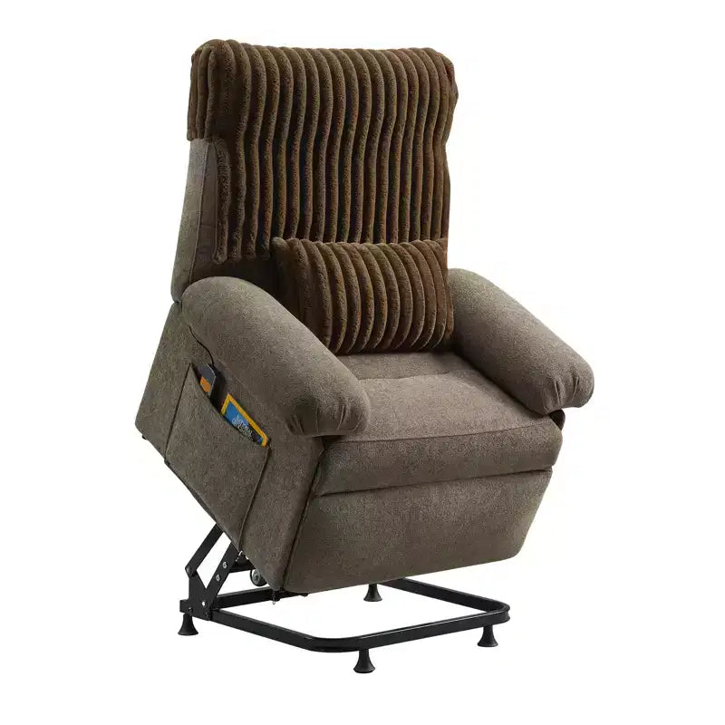 Bestier Power Lift Recliner Chair for Elderly,Adjustable Angle Electric Recliner With Triple Motor,Side Pocket&Soft Recliner for Living Room & Bedroom