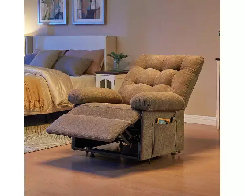 Bestier Power Lift Recliner Chair for Elderly,Adjustable Angle Electric Recliner With Triple Motor,Side Pocket&Soft Recliner for Living Room & Bedroom