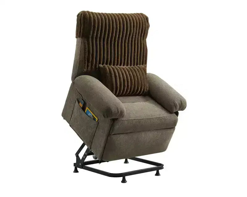 Bestier Power Lift Recliner Chair for Elderly,Adjustable Angle Electric Recliner With Triple Motor,Side Pocket&Soft Recliner for Living Room & Bedroom