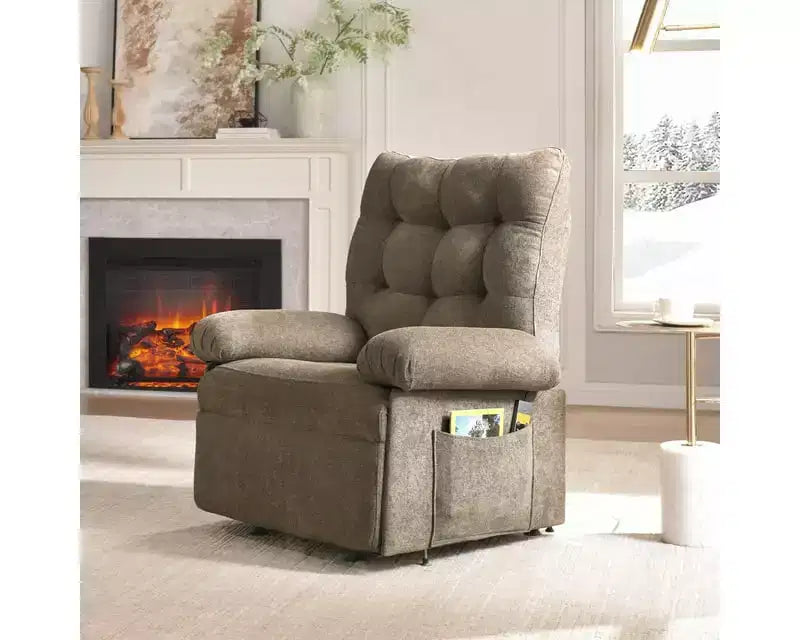 Bestier Power Lift Recliner Chair for Elderly,Adjustable Angle Electric Recliner With Triple Motor,Side Pocket&Soft Recliner for Living Room & Bedroom