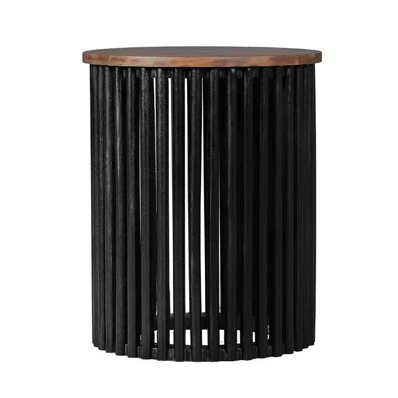 Christopher Knight Home Zanvia 17.5 Round Acacia Wood Handcrafted Side Table