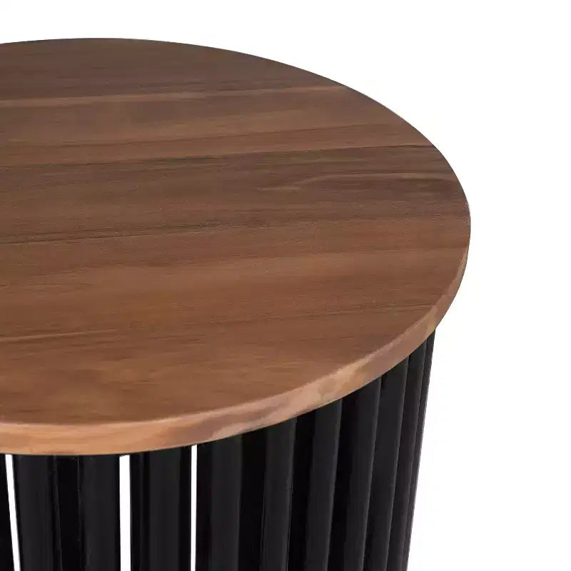 Christopher Knight Home Zanvia 17.5 Round Acacia Wood Handcrafted Side Table