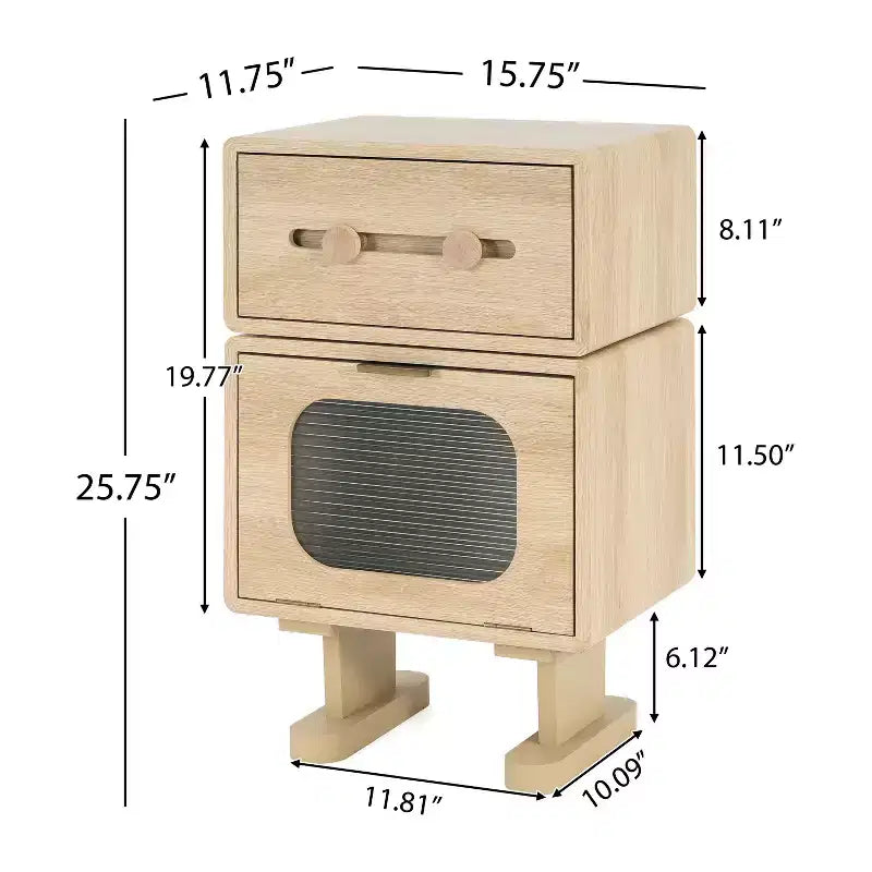 Christopher Knight Home Amata Robot-Inspired Side Table with Rotating Top