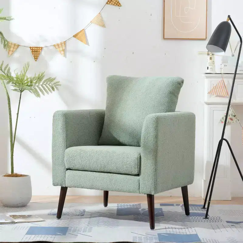 Okak Modern Upholstered Arm Accent Chair for Bedroom,Comfy Lounge Chair for Living Room,Apartment
