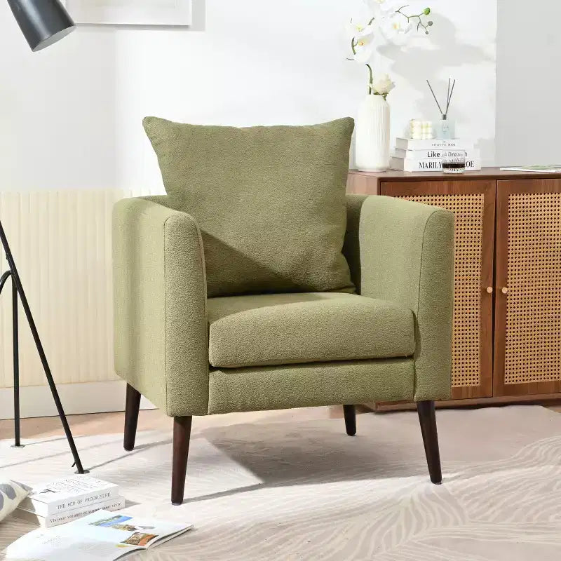 Okak Modern Upholstered Arm Accent Chair for Bedroom,Comfy Lounge Chair for Living Room,Apartment