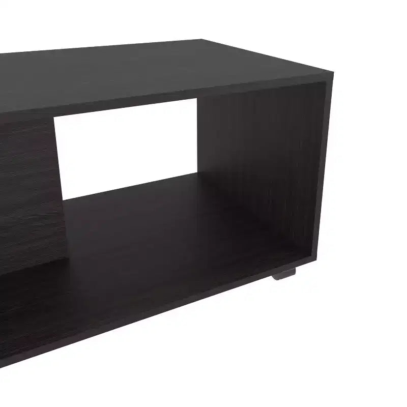 Okak Rectangle Coffee Table with Spacious Open Shelf and Durable Material for Living Room/Office, Space-Saving