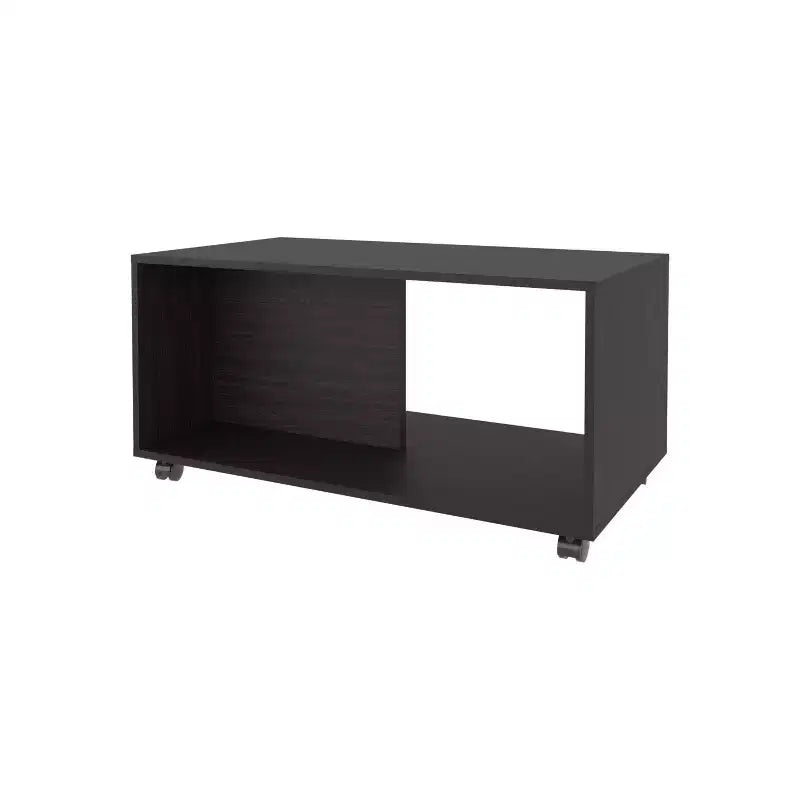 Okak Rectangle Coffee Table with Spacious Open Shelf and Durable Material for Living Room/Office, Space-Saving