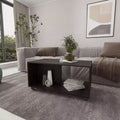 Okak Rectangle Coffee Table with Spacious Open Shelf and Durable Material for Living Room/Office, Space-Saving