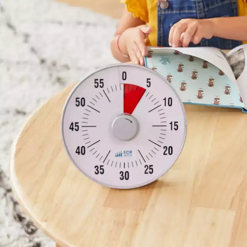ECR4Kids Double-Sided Book Caddy with Countdown Timer, Portable Library