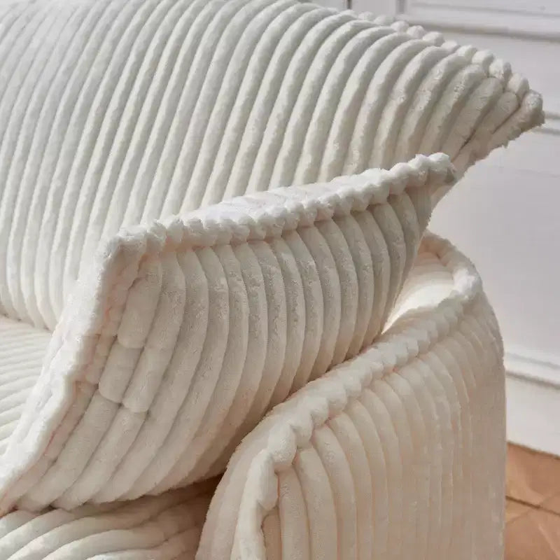 Convertible Compressed Sofa Chair with Ottoman, Modern Corduroy Fabric Armchair for Small Spaces, Living Room, Dorm, or Apartment