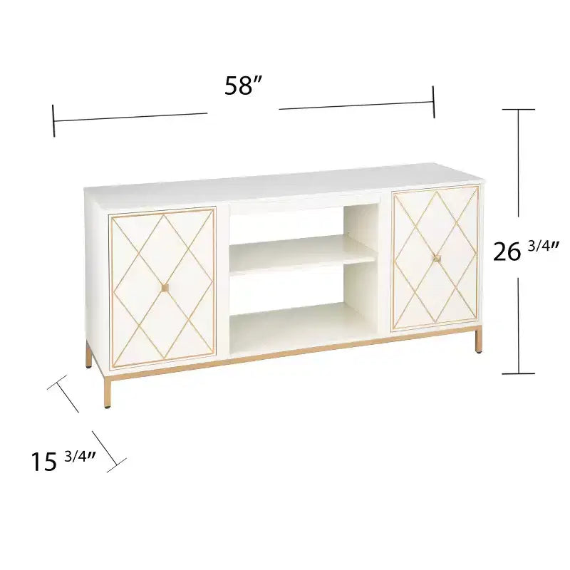 Marradi Media Console with Storage - Off-White - SEI