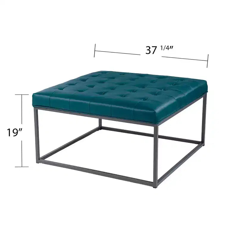 Ciarin Upholstered Cocktail Ottoman - Blue - SEI