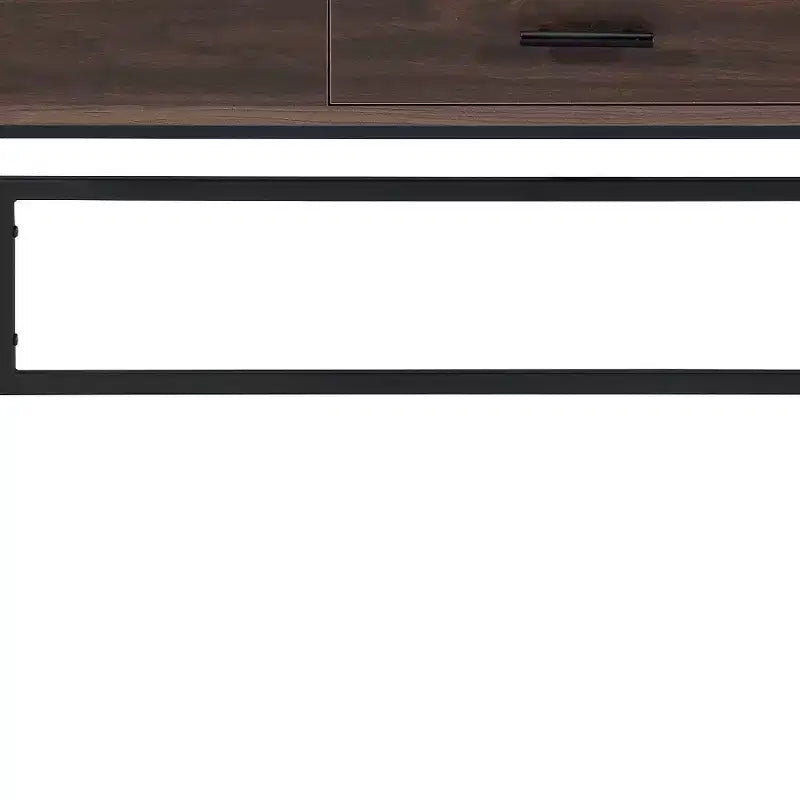 HomeRoots 42 Brown and Black Writing Desk