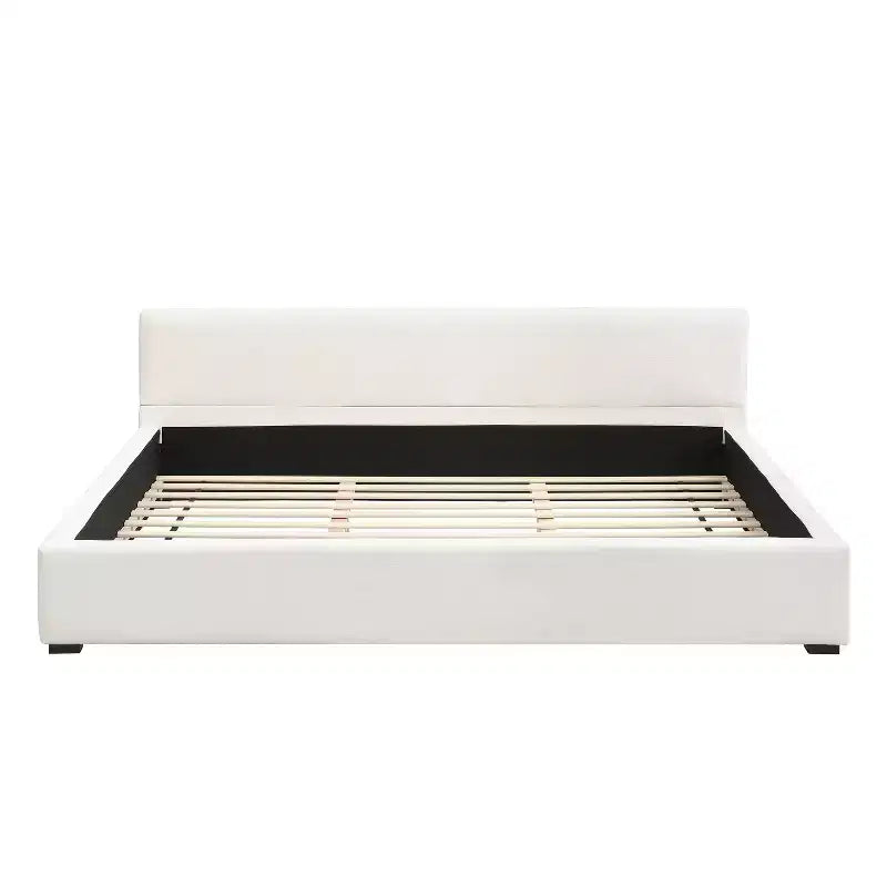 Christopher Knight Home Gianni Modern Upholstered Platform Bed with Wide-Edge Headboard