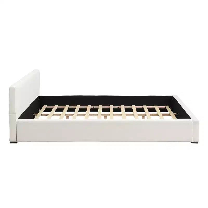 Christopher Knight Home Gianni Modern Upholstered Platform Bed with Wide-Edge Headboard