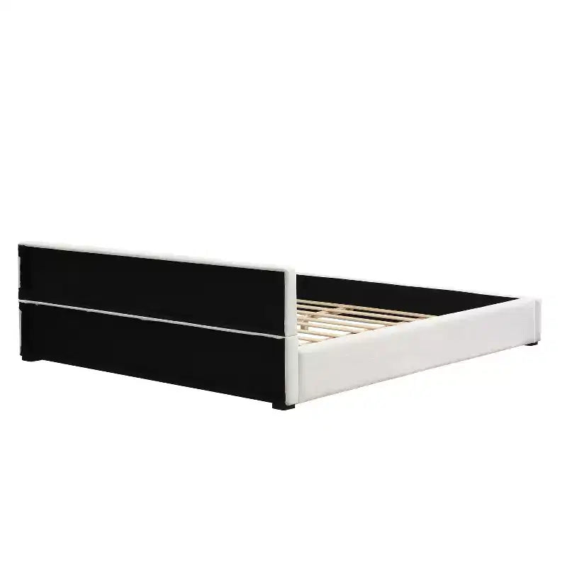 Christopher Knight Home Gianni Modern Upholstered Platform Bed with Wide-Edge Headboard