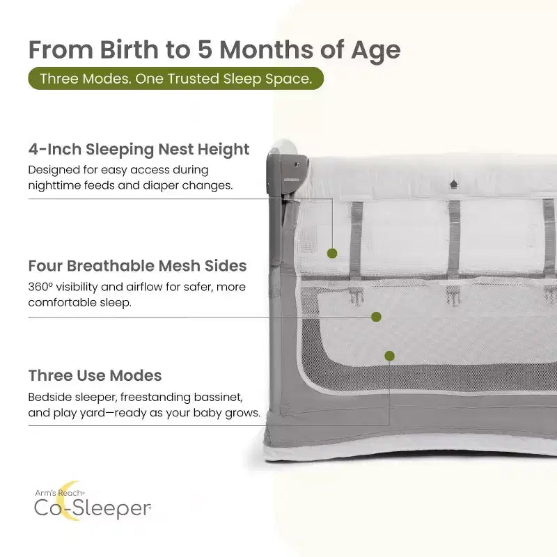 Arm's Reach Mini Ezee 3 in 1 CO-SLEEPER Bassinet