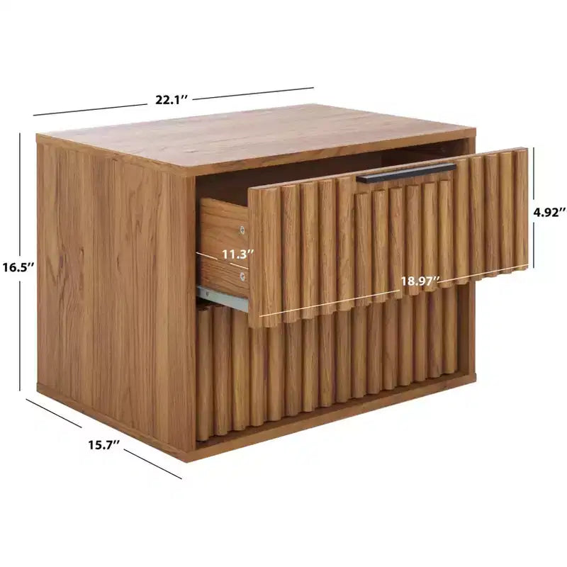 Lylia 2 Drawer Floating Nightstand - NST9615 - Safavieh