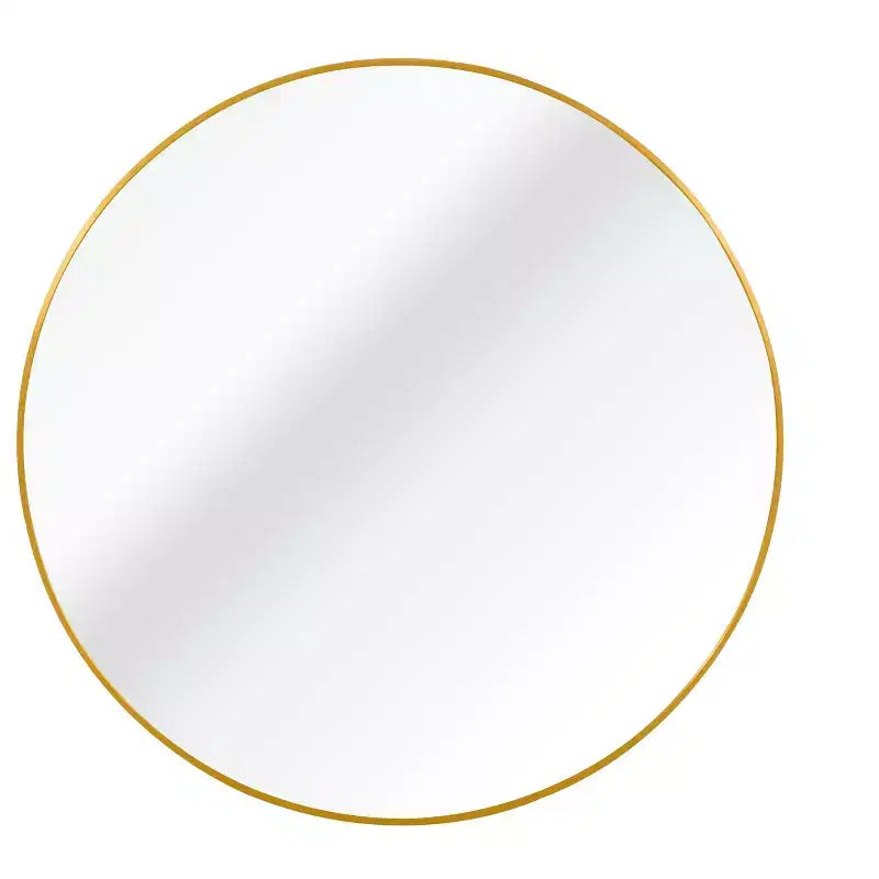 24 Inch Gold Metal Framed Round Bathrrom Mirror for Wall.